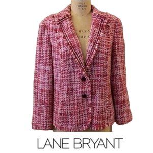 Lane Bryant Pink Tweed Blazer